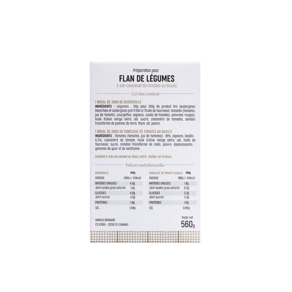 MARiUS FLAN LEGUMES DOS