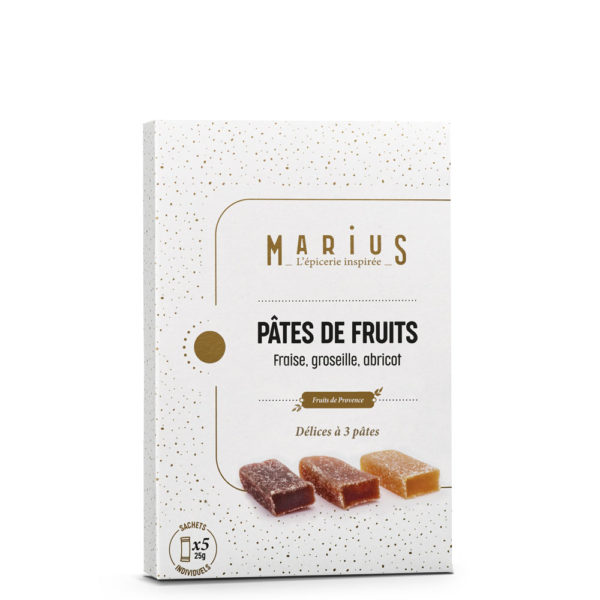 MARiUS PATES FRUITS FRAISE GROSEILLE ABRICOT