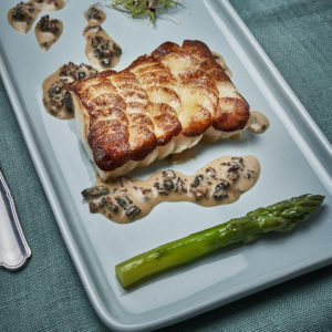 Recette Cabillaud rôti sauce morilles MARiUS l'épicerie inspirée