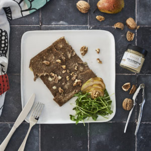 Galettes de sarrasin, crème de gorgonzola, poires et miel | MARiUS, lépicerie inspirée