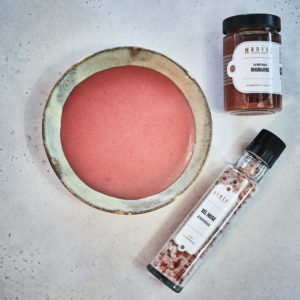 Recette Soupe froide de rhubarbe framboise MARiUS l'épicerie inspirée