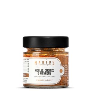 Crème de moules, chorizo & poivrons