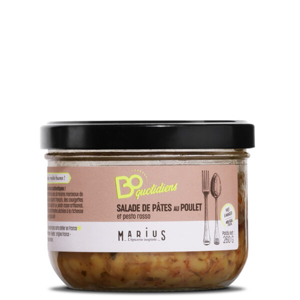 Salade de pâtes au poulet et pesto rosso - Les BoQuotidiens - MARiUS, l'épicerie inspirée