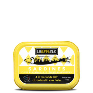 Sardines marinade BIO citron basilic sans huile | LABONNEMER - Marius l'épicerie inspirée