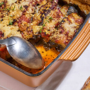 Tian de légumes gratiné au coulis de tomates et basilic MARiUS, l'épicerie inspirée